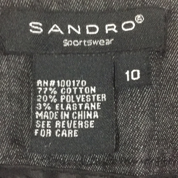 Sandro Career Wear Denim Trouser Stretch 10 - Picture 8 of 8